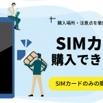 SIMカードはどこで購入できる？海外で使える格安SIMも紹介