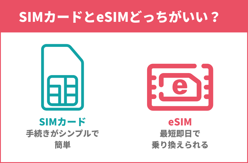 SIMカード　eSIM どっちがいい