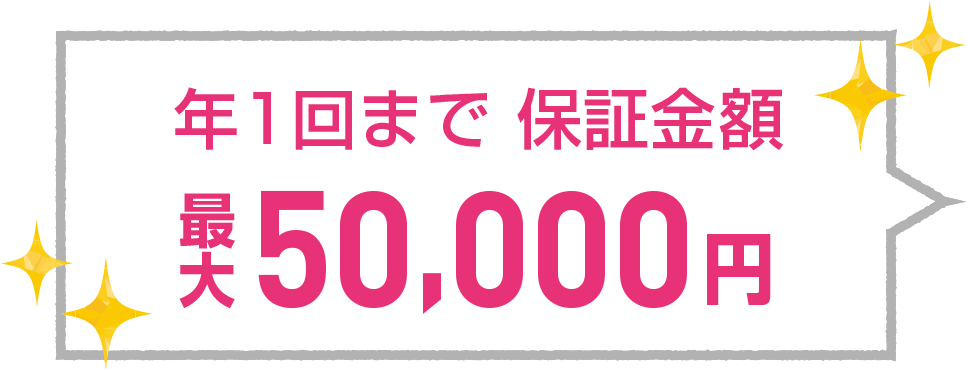 年1回まで、保証金額最大50,000円