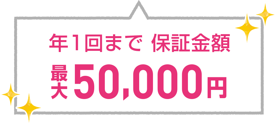 年1回まで、保証金額最大50,000円