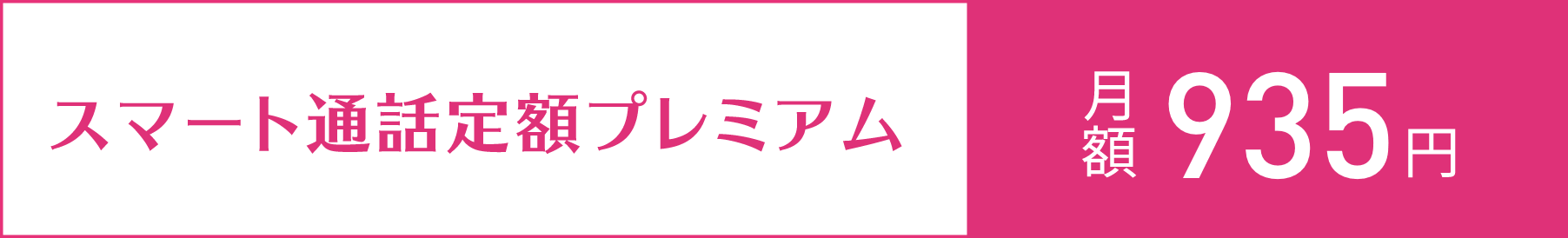 ご利用料金 スマート通話定額プレミアム月額935円