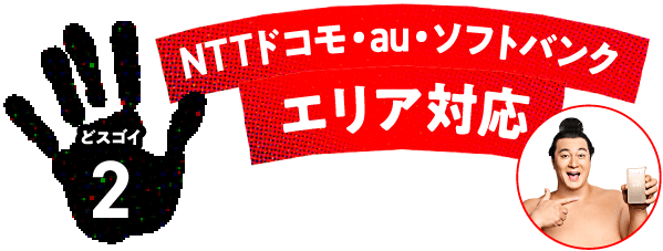 どスゴイ2 NTTドコモ・au・ソフトバンク全エリアカバー